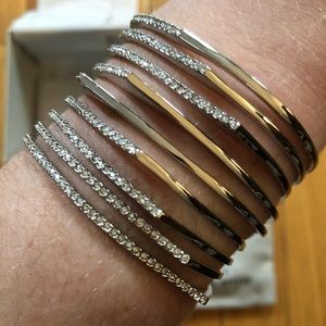 Silver: Alexis Bittar Crystal Encrusted Cuff